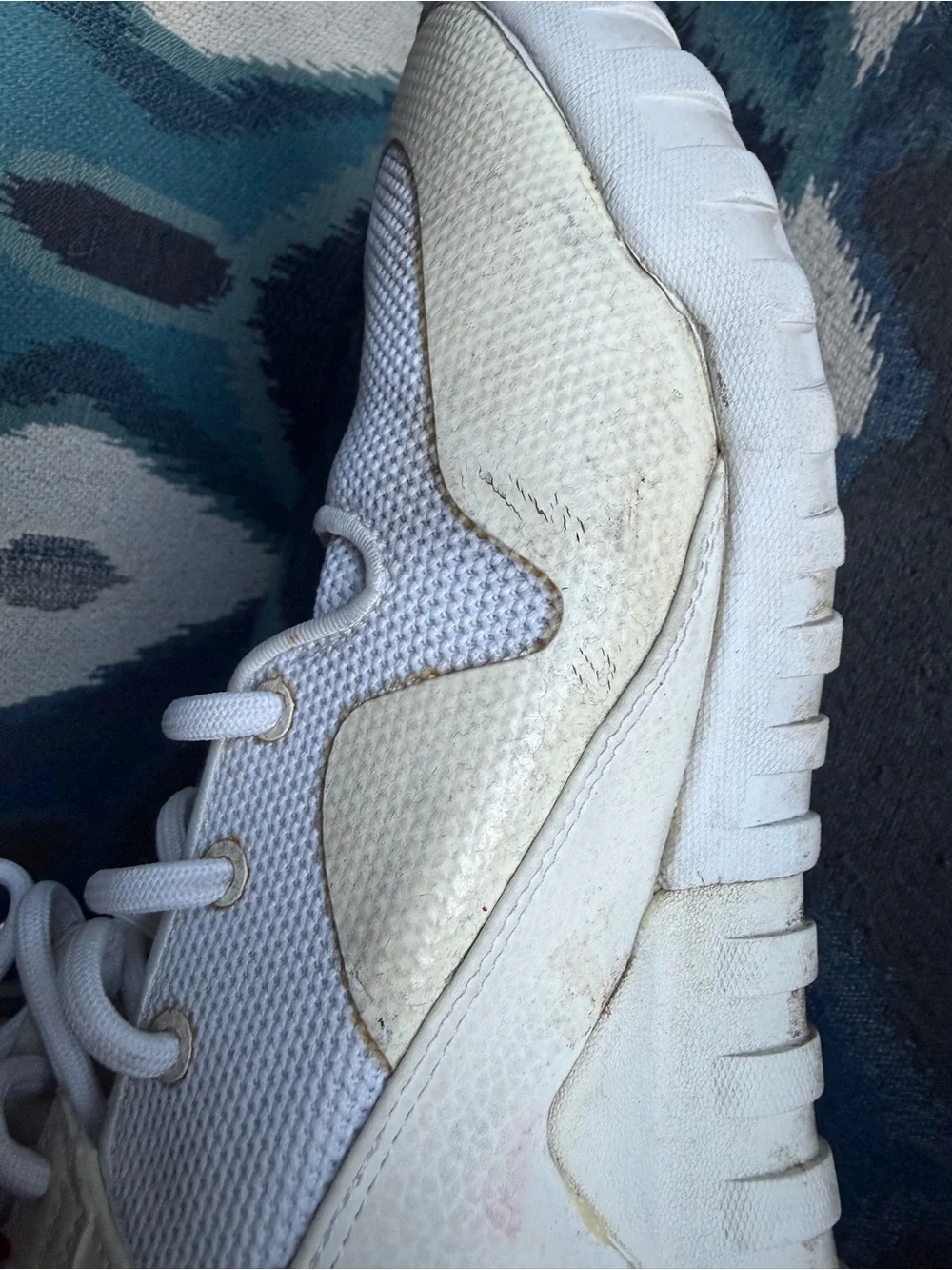 adidas White Mesh Low-Top Sneakers